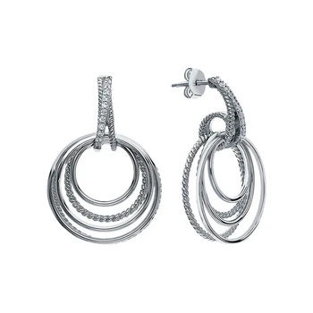 

Silver earrings with cubic zirconia sunlight sample 925
