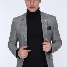 Мужской Блейзер, куртка ZENZEN 01231-O.GRAY, турецкое качество, стиль, приталенный, Сделано в Турции, настоящий европейский размер, Стильный дизайн