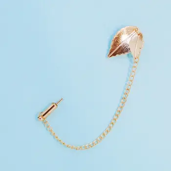 

Brooch for lapel leaves 50431 (Golden, needle, jewelery alloy)