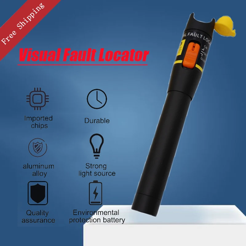 

NEW Laser 10MW/10KM Visual Fault Locator, Fiber Optic Cable Tester 10KM Range Red Laser Light Pen VFL Free Shipping