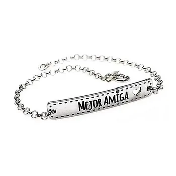 

Law silver bracelet 925m 17cm. Rolo chain veneer BEST FRIEND [AB5386GR] -Customizable-RECORDING INCLUDED IN THE PRICE