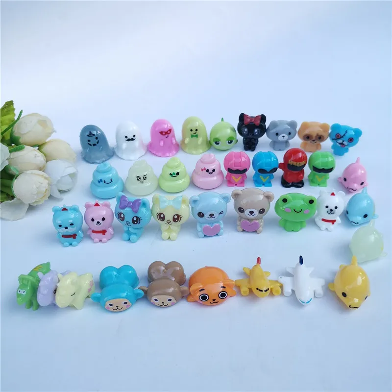 

20 PCS Randomly Soft Cat Poop Bear Cartoon Animal Series 1.5-3 CM Gifts for Children Micro Landscape f76