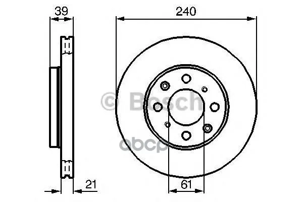 Тормозной Диск 0986479033 Bosch арт. 0986479033