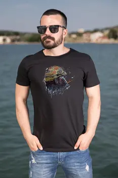 

Angemiel Wear Pro Smoking Warrior Monkey Cotton Black Male T-Shirt