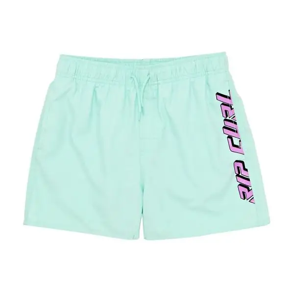 Шорты для плавания Rip Curl to kid, модель Timeless Volley 1" мятного цвета, Rip Curl с боковыми буквами розового цвета