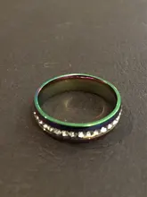 Anillo de piedra de circonia cúbica para mujer, sortija de boda Vintage de acero inoxidable, compromiso, oro amarillo