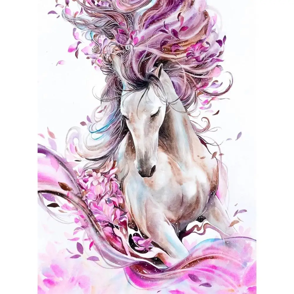 

Full square&round 5D DIY diamond embroideryFlower Horse 5d diamond painting Cross Stitch Rhinestone mosaic home
