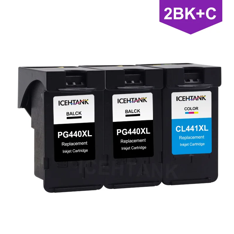 2BK1C ICEHTANK PG 440 CL 441 XL совместимый чернильный картридж для Canon PG440 CL441 PIXMA MG2140 MG2240 MG2180 MG4280 картриджи для принтера - Цвет: 2BK1C