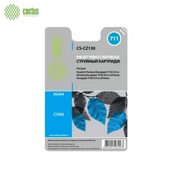 

Cartridge inkjet cactus cs-cz130 No. 711 Blue (26 ml) for HP DJ T120/T520