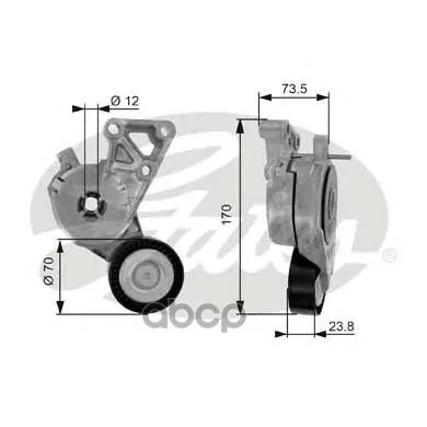 T38148_ролик Натяжной! Vw Golf/Bora/Sharan, Audi A3 1.6-2.0, Seat Toledo 1.6 95 Gates T38148 Gates арт. T38148