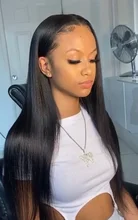 Links-extensiones de pelo ondulado brasileño, 1/3/4 mechones rectos, Color Natural, 28, 30, 32, 34, 40 pulgadas, extensiones de cabello Remy