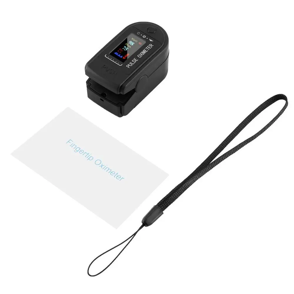 

Fingertip Pulse Oximeter Blood Oxygen Saturation Monitor Without Battery Portable Led Colorful Screen Finger Clip Oximeter