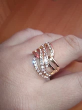 FDLK-Anillo de aleación de lujo para mujer, con incrustaciones, regalo de joyería