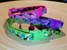 Collar de seguridad delicado para perros, correa de nailon, ajustable, a la moda, campana de camuflaje, gran oferta