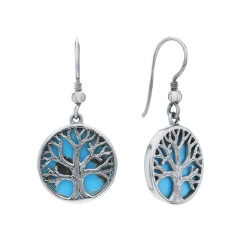 

Silver earrings with turquoise sunlight sample 925