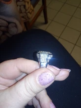 Milangirl-anillo cuadrado de zirconia cúbica para hombre, sortija de hiphop helada, Micro pavé, joyería