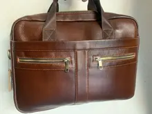 WESTAL-maletín de piel auténtica para hombre, maletín de cuero natural para ordenador portátil, 2019