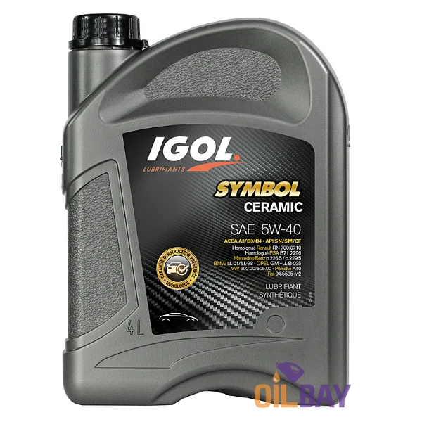 4 литра Igol Symbol Ceramic 5W-40 1л/4л/5л - Цвет: 4 литра