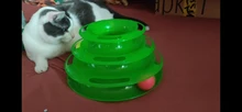 3 Levels Pet Cat Toy Tower Tracks Disc Interacitve Cat Toys Ball Training Amusement Plate