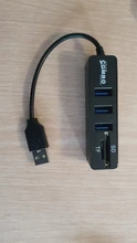 Universal Mini Hub USB 2,0 de alta velocidad USB Splitter 3 puertos Hub con lector de tarjetas TF SD 6 Puerto 2,0 Hab adaptador de accesorios para PC
