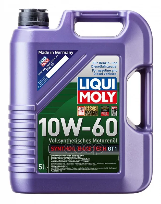 Liqui moly Масло Моторное Synthoil Race Tech Gt1 10w-60 5l