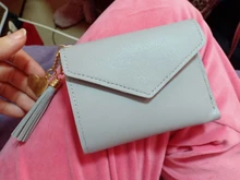 Las mujeres monedero lindo estudiante colgante borla, cuero tendencia pequeña cartera de moda de PU 2020 monedero de la tarjeta de las señoras bolso para las mujeres