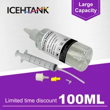 ICEHTANK 100 мл печатающая головка для принтера, чистящая жидкость, чернила, жидкость, сопло, шайба, очиститель для струйного принтера Brother