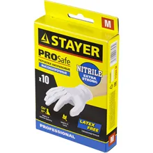 Перчатки экстратонкие STAYER M, нитриловые экстратонкие, 10 шт., 11204-M