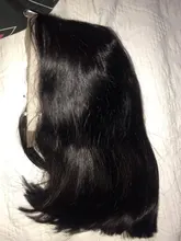 Celie Bob-Peluca de cabello humano liso con encaje frontal, postizo de pelo liso con cierre de 4x4 de densidad 150