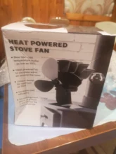 Wood Burner Stove-Fan Fireplace Heat-Powered 4-Blade Log Heat-Distribution Black Home