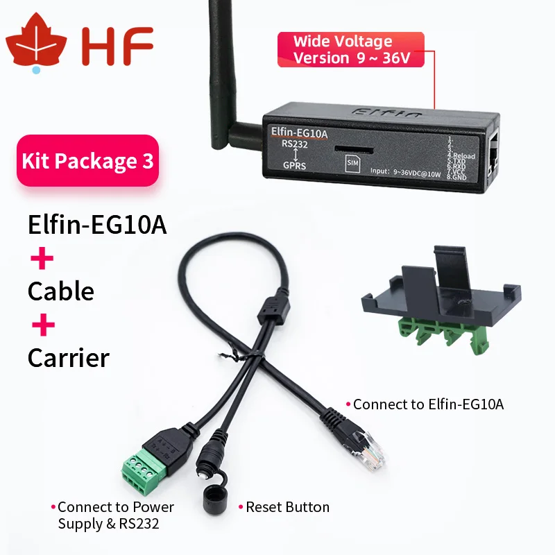 Наименьшее устройство HF Elfin EG10A 9 ~ 36 В с последовательным портом подключение к