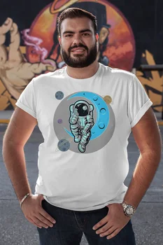 

Angemiel Wear-Minded Astronaut White Men 'S Cotton Big Size T-Shirt