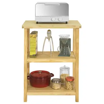 

SoBuy 3 Tiers Side Table End Table Side Board Storage Display Shelf Microwave Shelf,FSB22-N