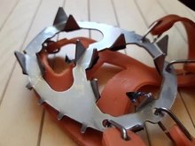 18 dientes hielo nieve crampones antideslizante escalada pinza zapato cubre Spike zapatos de acero inoxidable nieve antideslizante de la cubierta del zapato Crampon