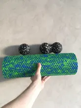 Rodillo de espuma para Yoga, juego de pelota de cacahuete, bloque de Pilates, Bola de rodillo de masaje de cacahuete para terapia, ejercicio de relajación, aliviar el estrés