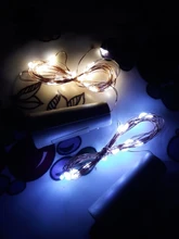 Bottle-Stopper Garland Led-String-Lights Glass-Craft Holiday-Decoration Copper-Wire Fairy