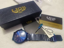 LIGE-Reloj de pulsera de acero inoxidable para Mujer, accesorio de lujo, resistente al agua, informal, de cuarzo