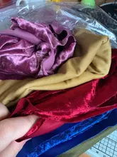 Ice Velvet Tablecloth Pillow Curtains Fabric-Dress Elastic Soft Wallet DIY Gold 100--150cm