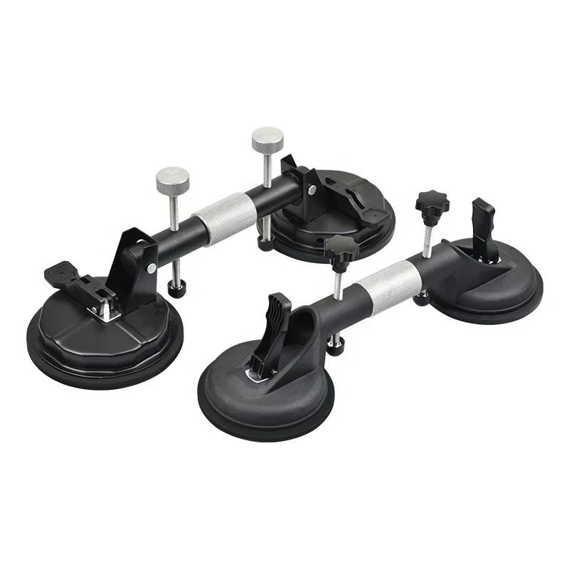 D123mm Double Handle Suction Cup 2 Nozzles Adjustable Photo Glass Suction Cup Lifter Disc