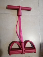 Cuerda de tensión de 4 tubos, Pedal de tobillo, ejercitador Abdominal, cuerda elástica para Fitness, cuerda de tirar para sentarse, gimnasio en casa, equipo para entrenamiento deportivo