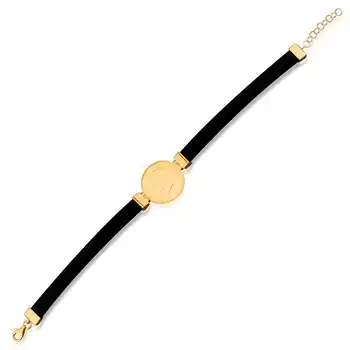 

Ata Half Gold Rubber Bracelet 03-490-BLA02
