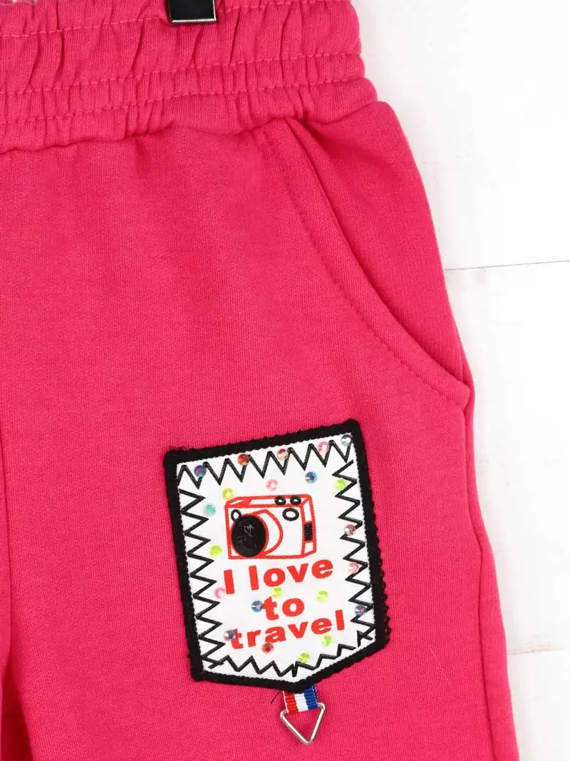 019-1543-022 Fuşya Mevsimlik Kız Çocuk Eşofman Altı (3)