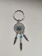 Llavero atrapasueños de plumas para mujer, llaveros atrapasueños de cuentas Rosas y negras, llaveros de estilo indio Vintage, regalo
