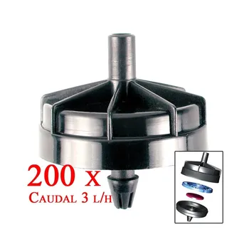 

Gotero Autocompensante Seta 3 l/h. 200 unidades|Gotero autocompensante Seta de caudal 3 l/h para riego agricola.
