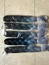 24 Inch Jumbo Ombre Braiding Hair Accessories Pre Stretched Afro Wholesale Synthetic