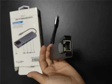 Multi USB 3.0 hub type C adapter to HDMI Gigabit Ethernet Rj45 Lan for Macbook Pro Air