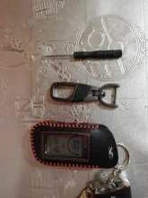 Funda para llave de coche A93 de cuero auténtico para Starline A93 A63 A36 A39 llavero con transmisor LCD y mando a distancia con alarma de coche bidireccional