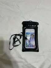 Runseeda-bolsa de aire flotante de 6 pulgadas, bolsa de natación impermeable, bolsa del teléfono móvil, funda para teléfono móvil para nadar, bucear, surfear, usar en la playa