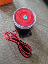 Mini bocina de sirena para el hogar, sistema de alarma de sonido de seguridad, con Cable rojo y negro, 72mm, 120dB, DC12V, 24V, 5V
