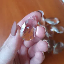 Pendant Jewelry Chandelier Suncatcher-Spacer Crystal-Prism Glass Faceted Clear Tear DIY